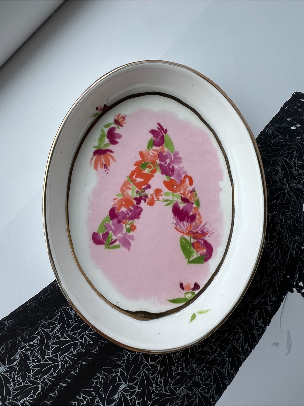 Anthropologie White Ceramic Trinket Dish